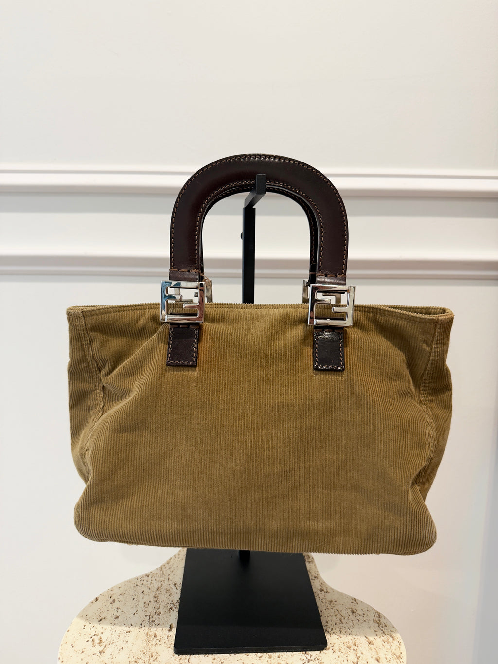 Fendi Corduroy Handbag