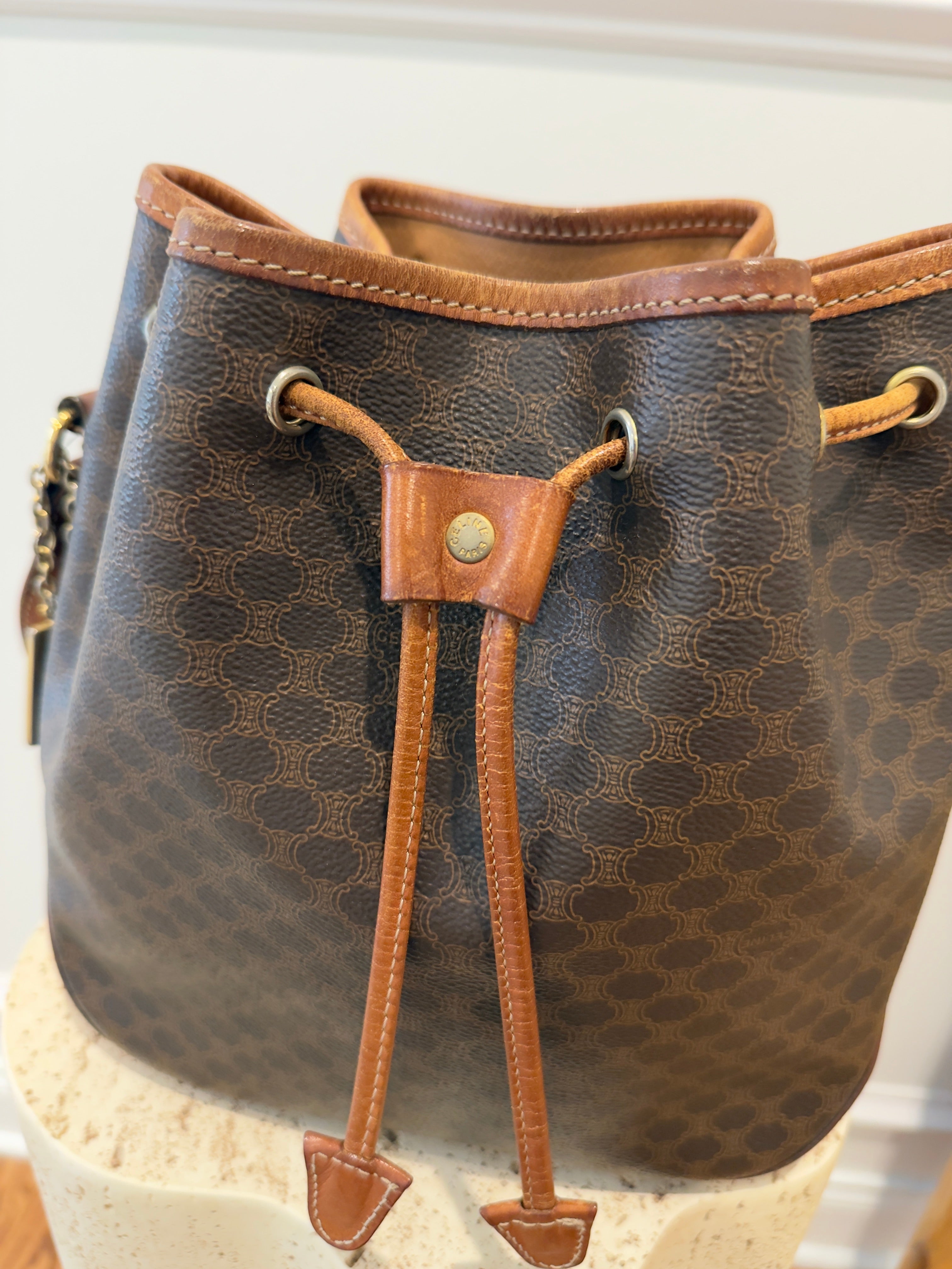 Celine Vintage Macadam Bucket Bag