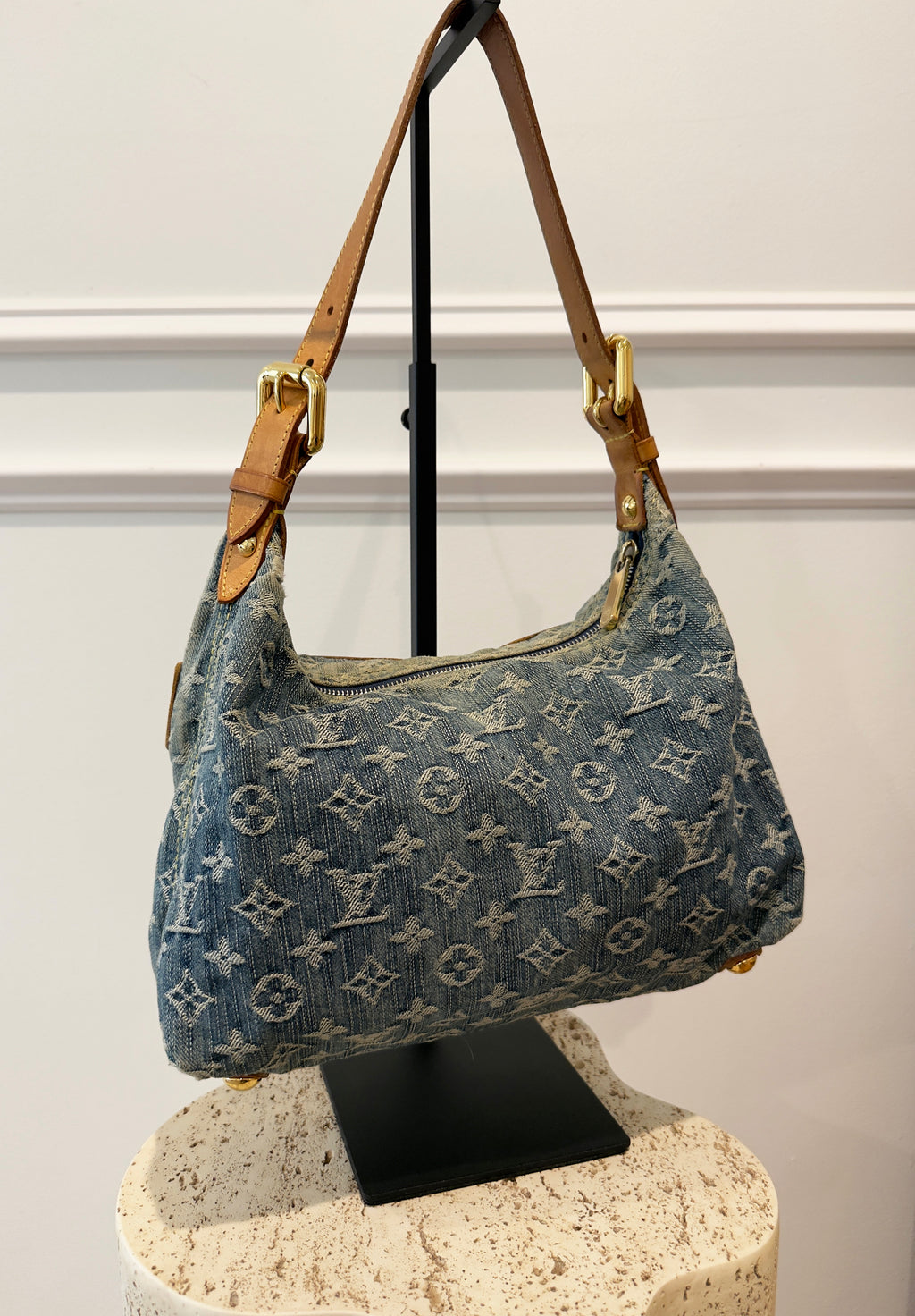 Louis Vuitton Baggy Denim Monogram PM Shoulder Bag