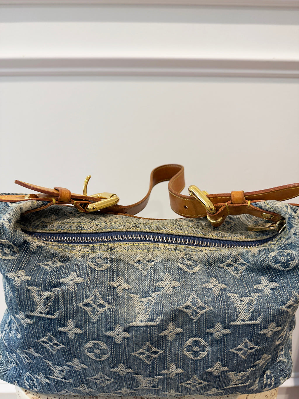 Louis Vuitton Baggy Denim Monogram PM Shoulder Bag