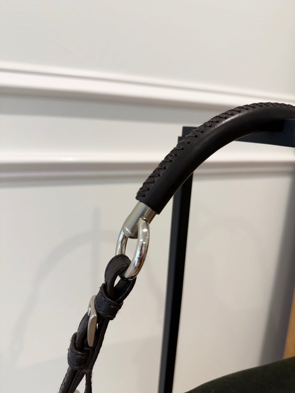 Prada Suede Shoulder Bag Dark Green